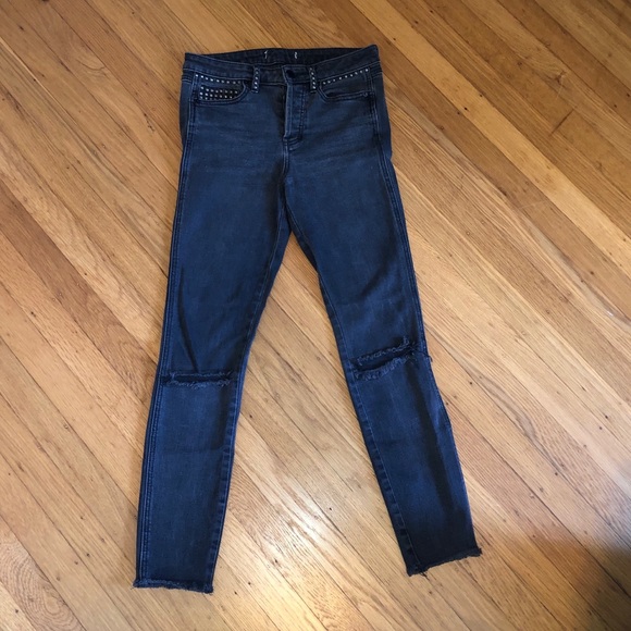 Free People Distressed Skinny Jeans - Picture 2 of 4